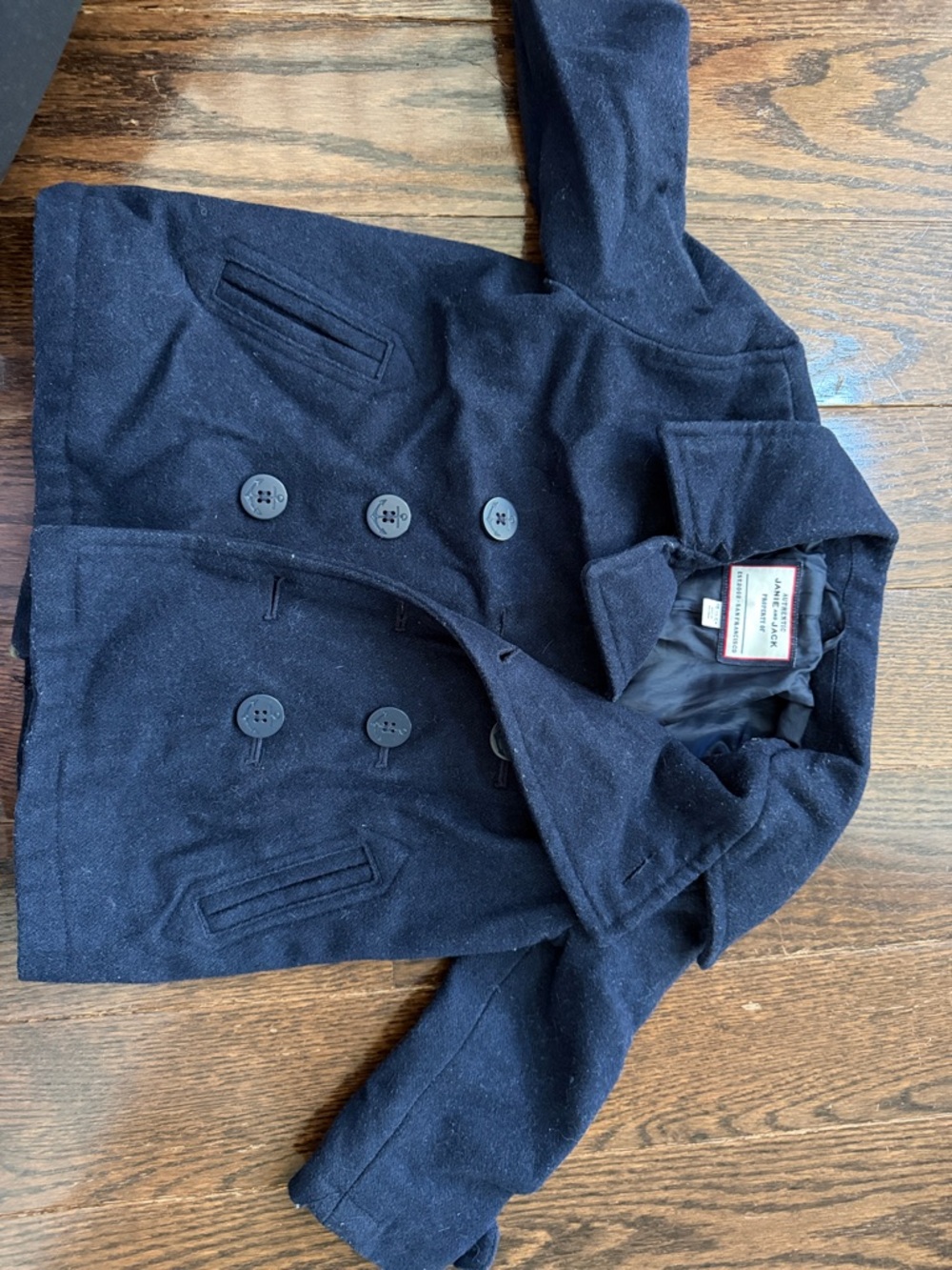Janie and Jack Navy Double-Breasted Pea Coat